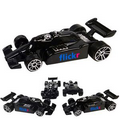 Indy/ Formula Style Die Cast 3" Black Race Car - Full Color Imprint Both Sides